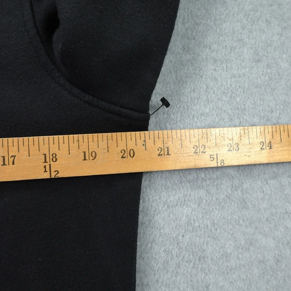 True‎ Religion Hoodie Mens Small Black Streetwear Spellout Sweatshirt